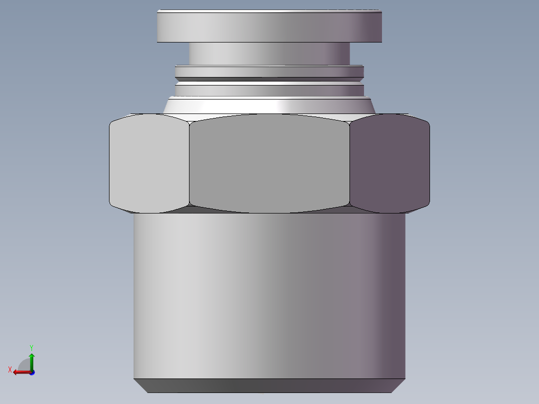螺纹直通APC8-03（3分8厘）后视图