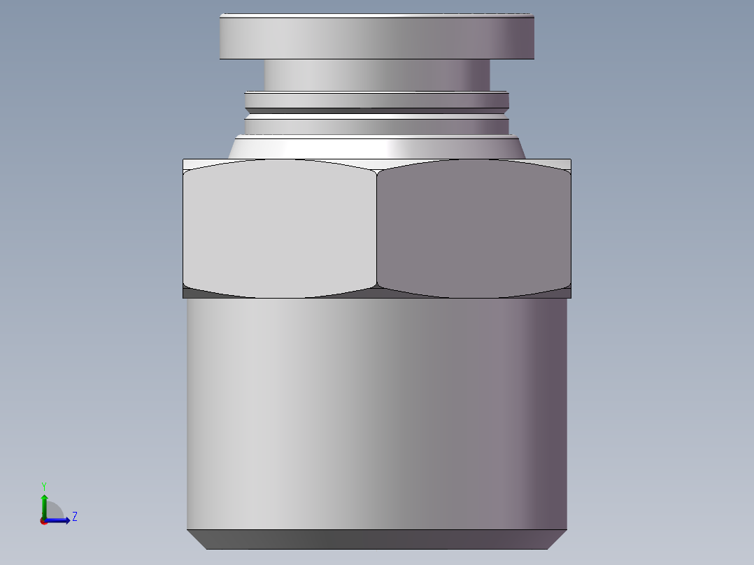螺纹直通APC8-03（3分8厘）左视图
