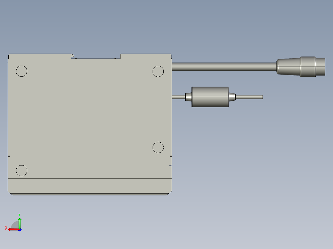 基恩士SJ-F300_kc图纸模型后视图