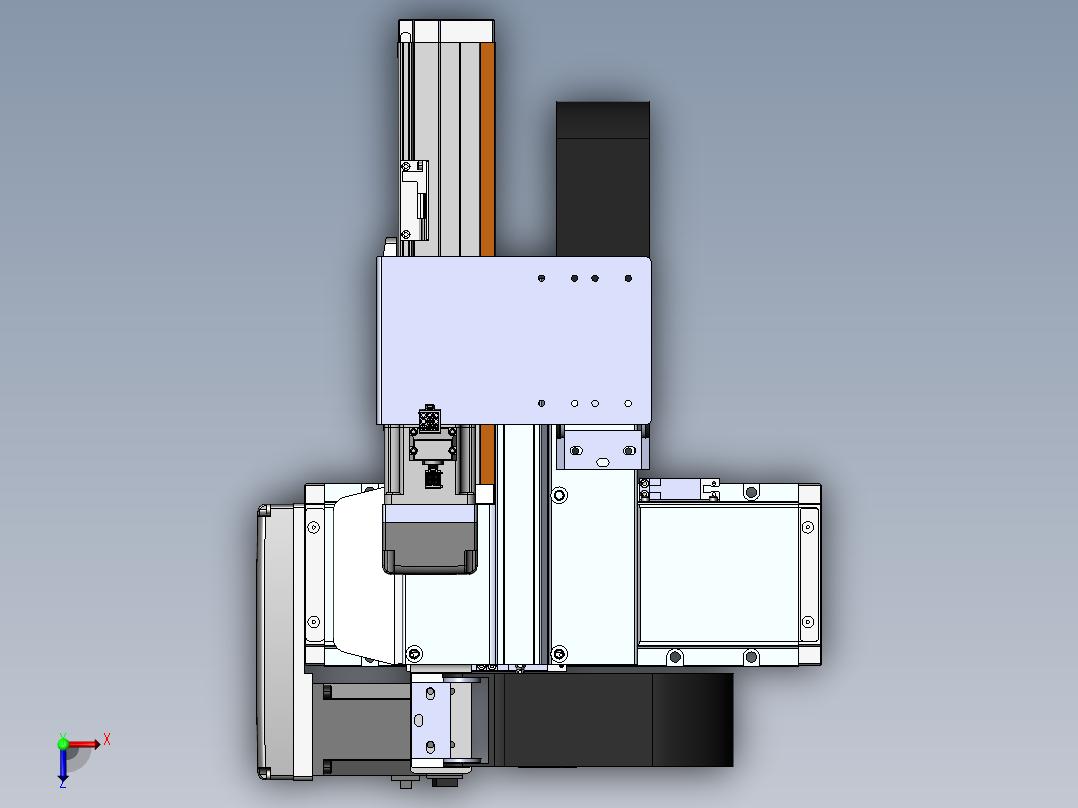内嵌直交机械手XYG系列XYG430-A2俯视图