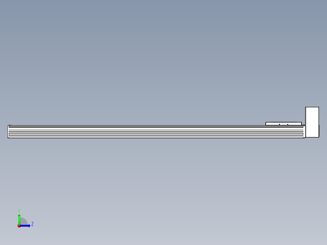 同步带全封闭直线模组TPA-HCB-120D-90-L1200-LU-Y-P40-N3左视图