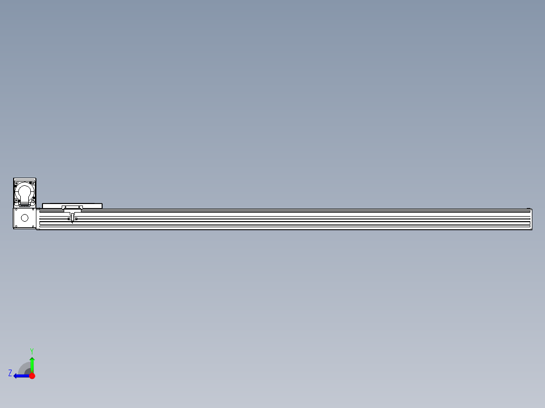 同步带全封闭直线模组TPA-HCB-120D-90-L1200-LU-Y-P40-N3右视图