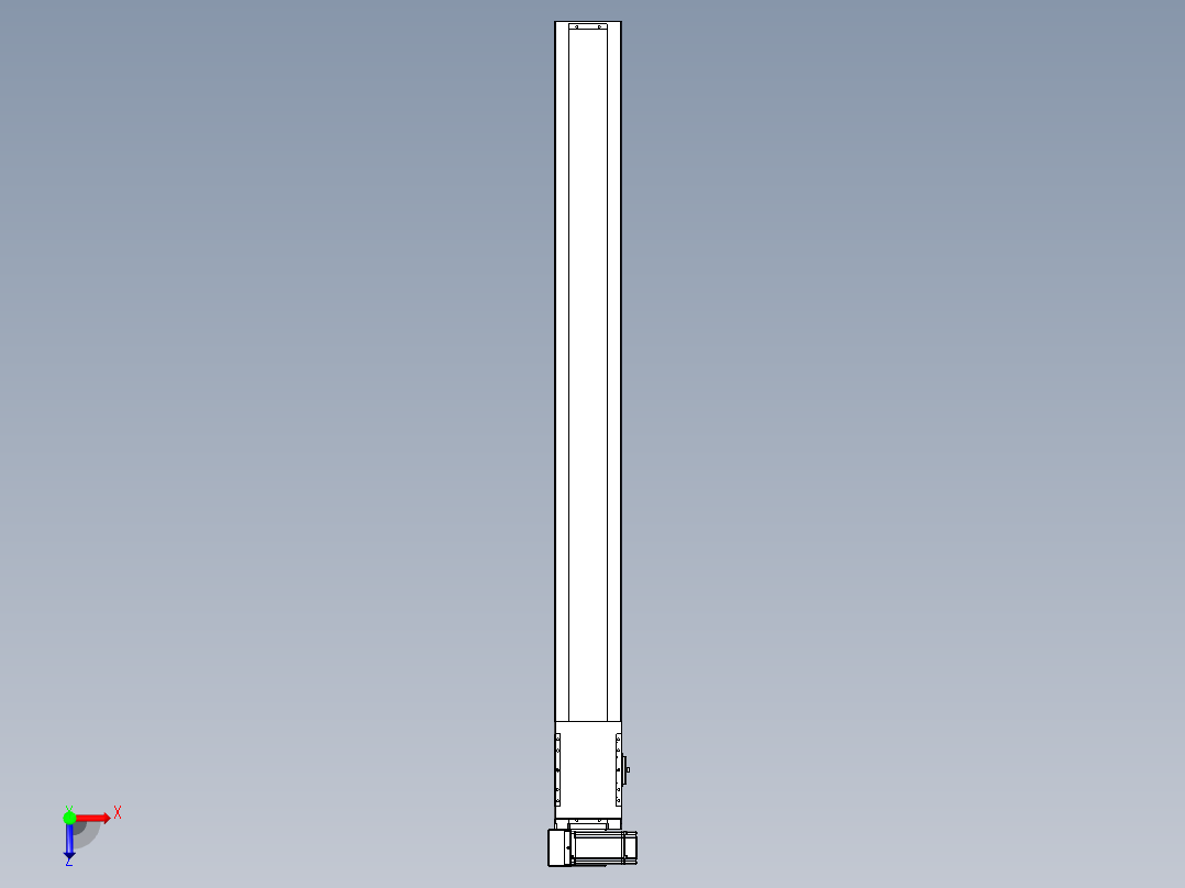 同步带全封闭直线模组TPA-HCB-120D-90-L1200-LU-Y-P40-N3俯视图