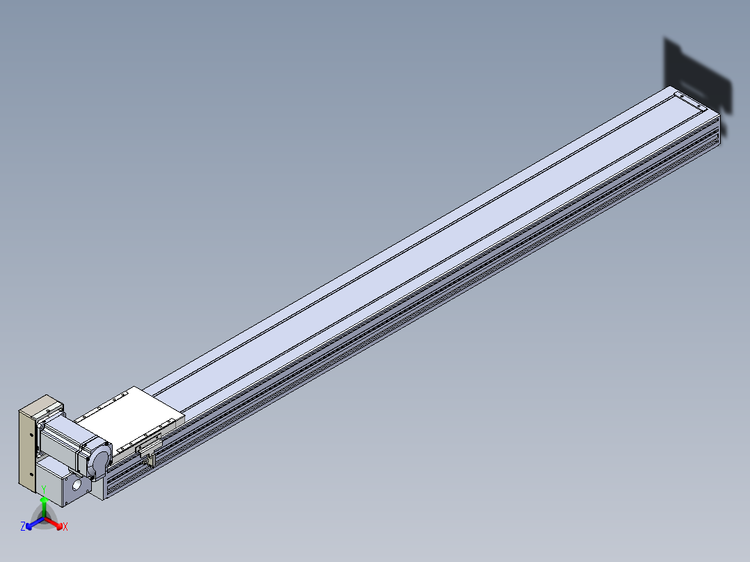 同步带全封闭直线模组TPA-HCB-120D-90-L1200-LU-Y-P40-N3正等轴测图