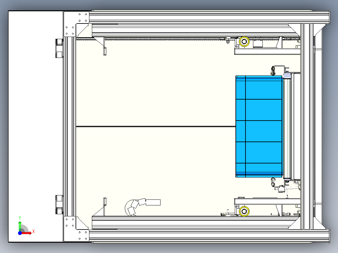 物料周转箱提升机前视图