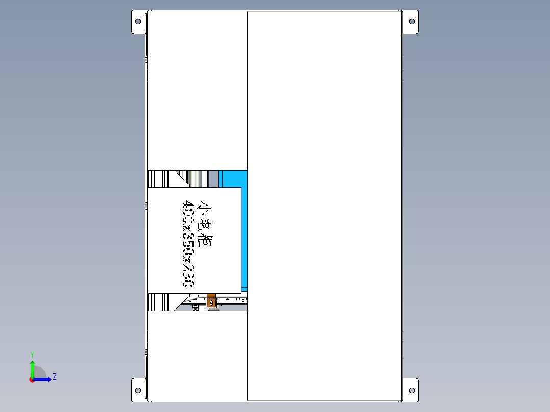 物料周转箱提升机左视图