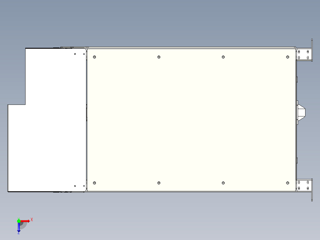 物料周转箱提升机俯视图