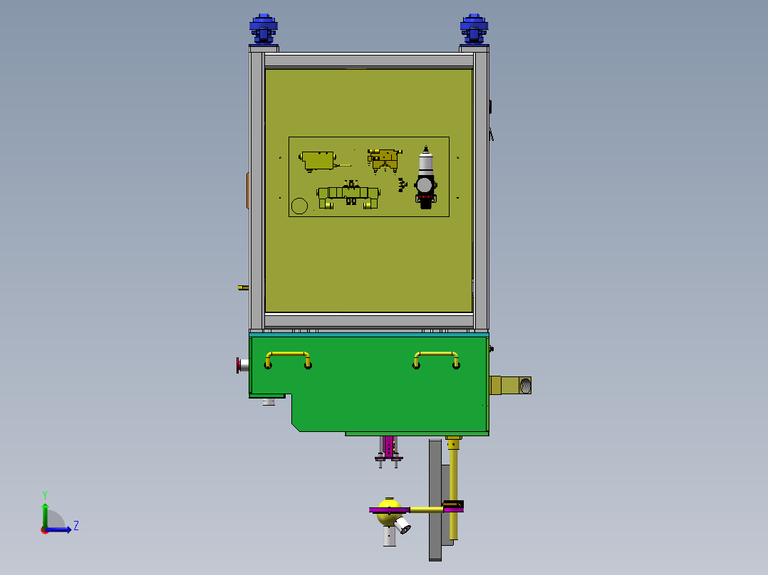 探针台测试设备（sw16可编辑+工程图+BOM）左视图