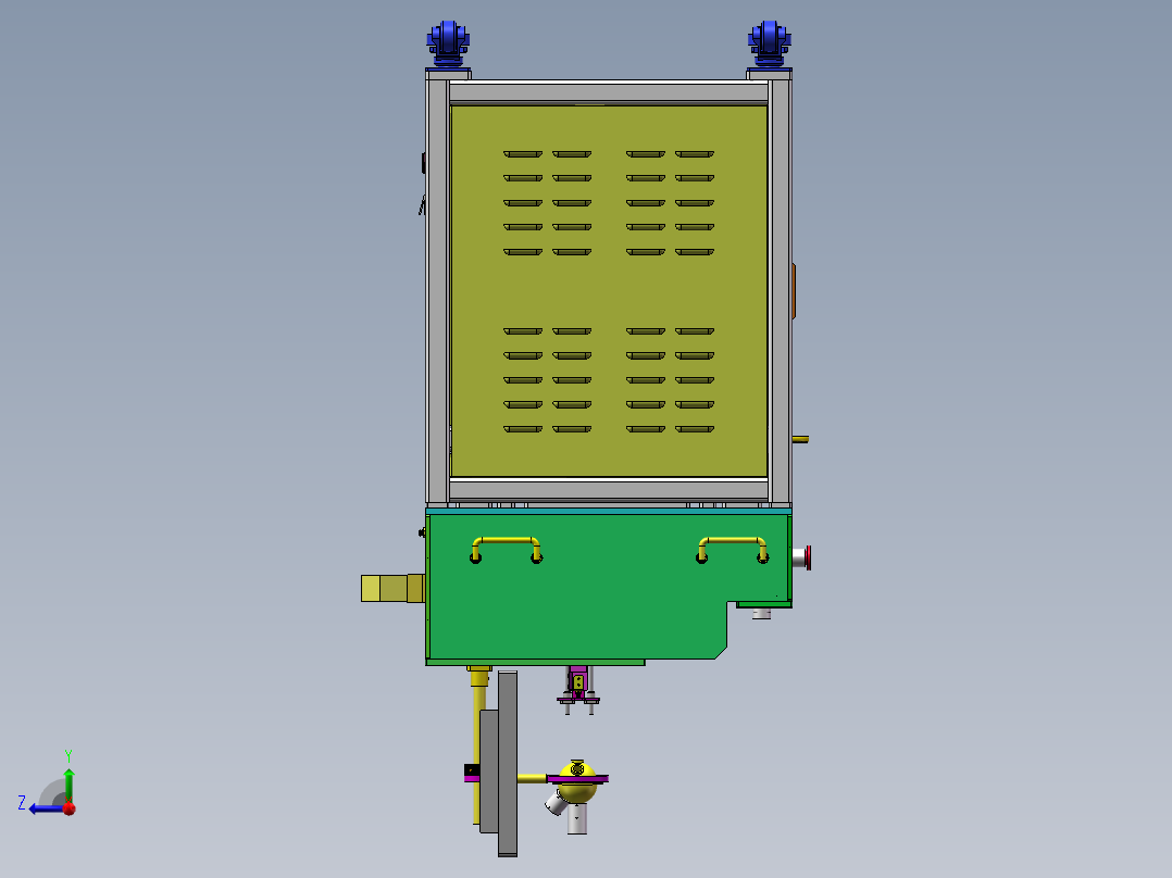 探针台测试设备（sw16可编辑+工程图+BOM）右视图
