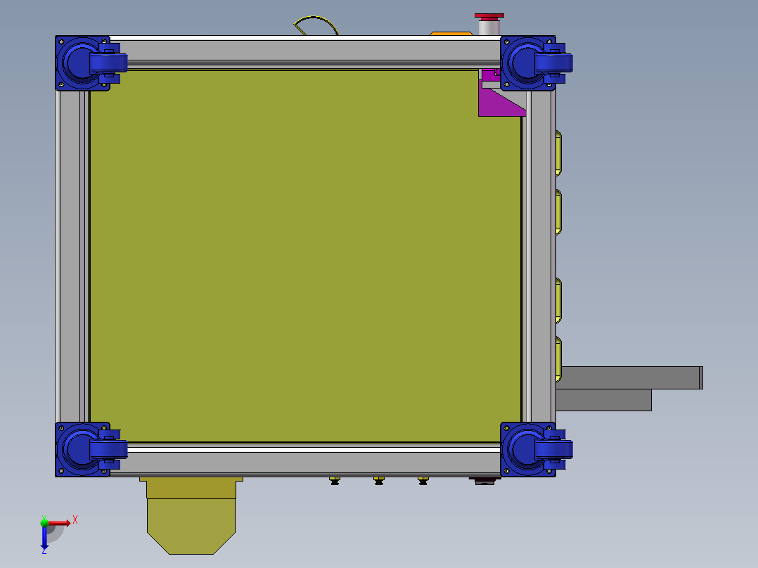 探针台测试设备（sw16可编辑+工程图+BOM）俯视图