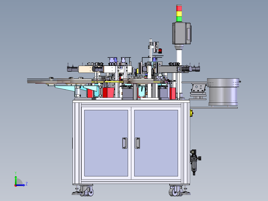 弹性触角自动组装设备（含DFM,BOM）sw17可编辑左视图