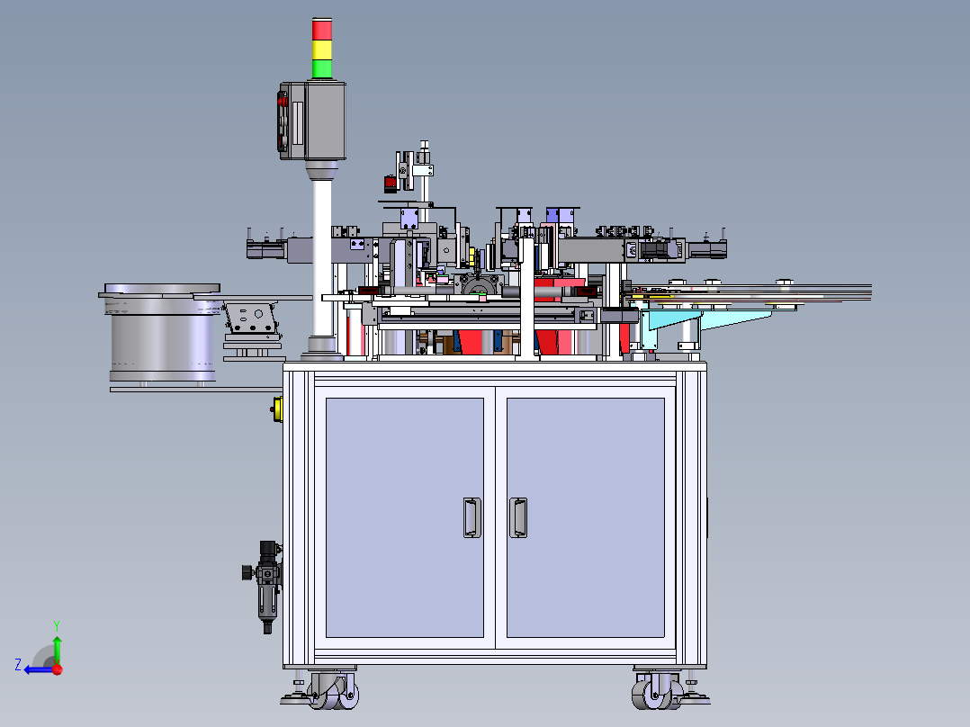 弹性触角自动组装设备（含DFM,BOM）sw17可编辑右视图