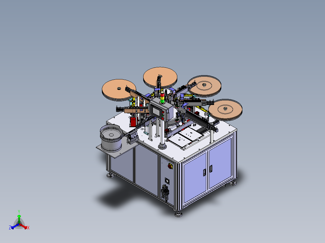 弹性触角自动组装设备（含DFM,BOM）sw17可编辑正等轴测图
