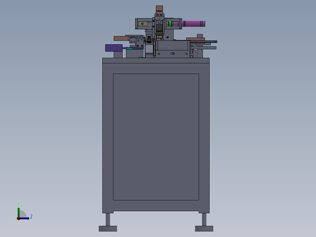 马达轴头组装机sw20可编辑左视图