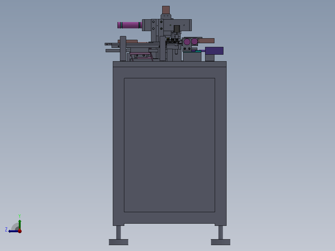 马达轴头组装机sw20可编辑右视图