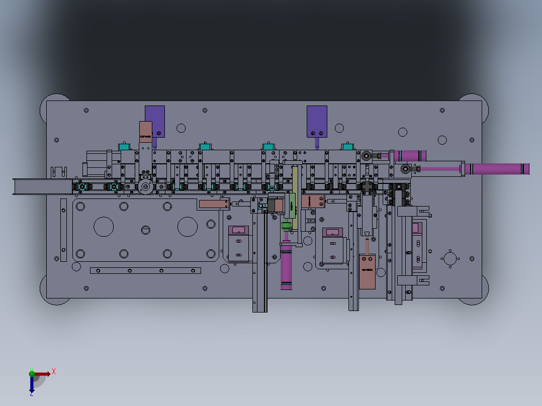 马达轴头组装机sw20可编辑俯视图
