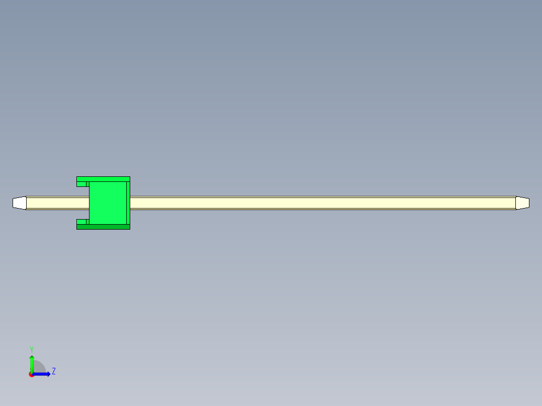 彩色公头100mil（2.54mm）系列-DS1021_green_1x19p_100mil_Type19_rev1.0左视图