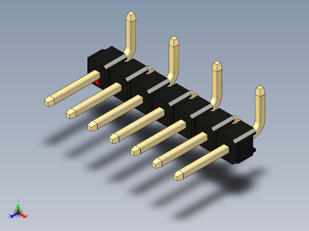彩色公排针 100mil 2.54mm 系列-DS1022_black_07p_100mil_Type_SMT_R1_rev1.0