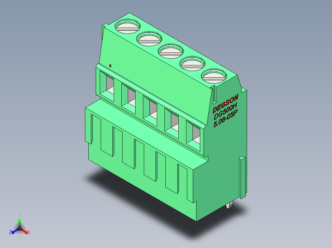 DEGSON DG500 系列 5.05.087.62mm 接线端子-DG500H-5.08-05P-14-00AH