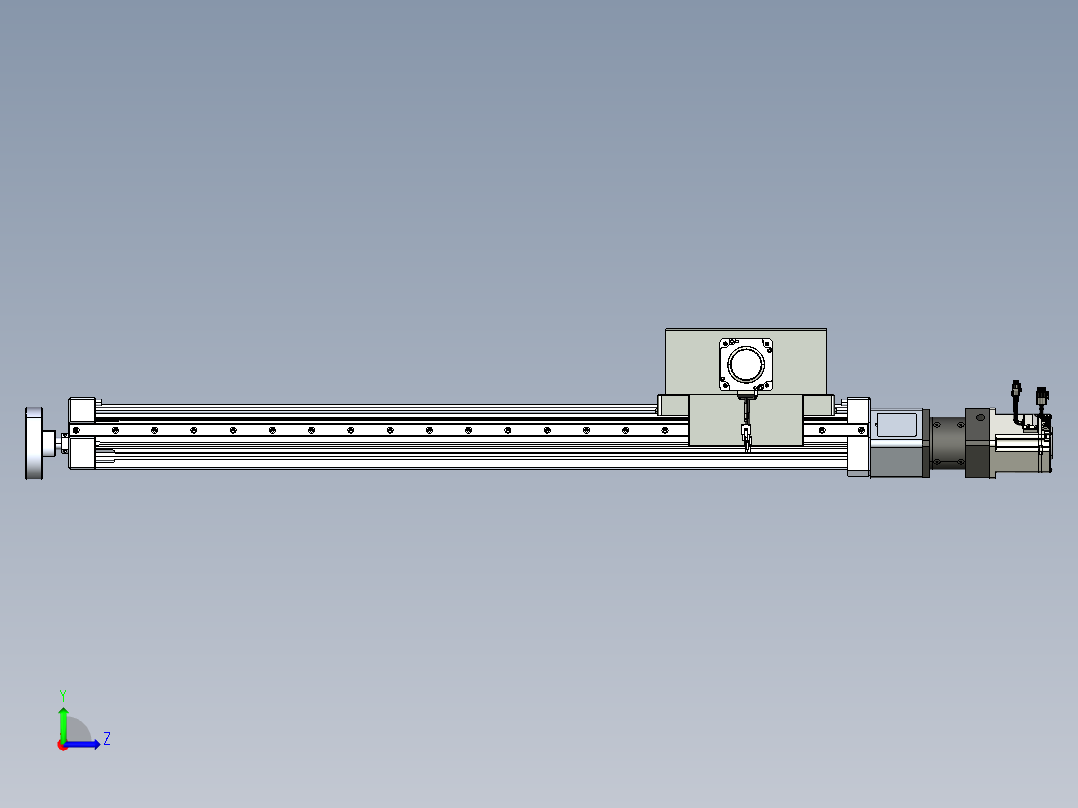 威洛博直线电机模组EB8ZR-L200-S840-RZP75B5K-ZP755K-MS3左视图