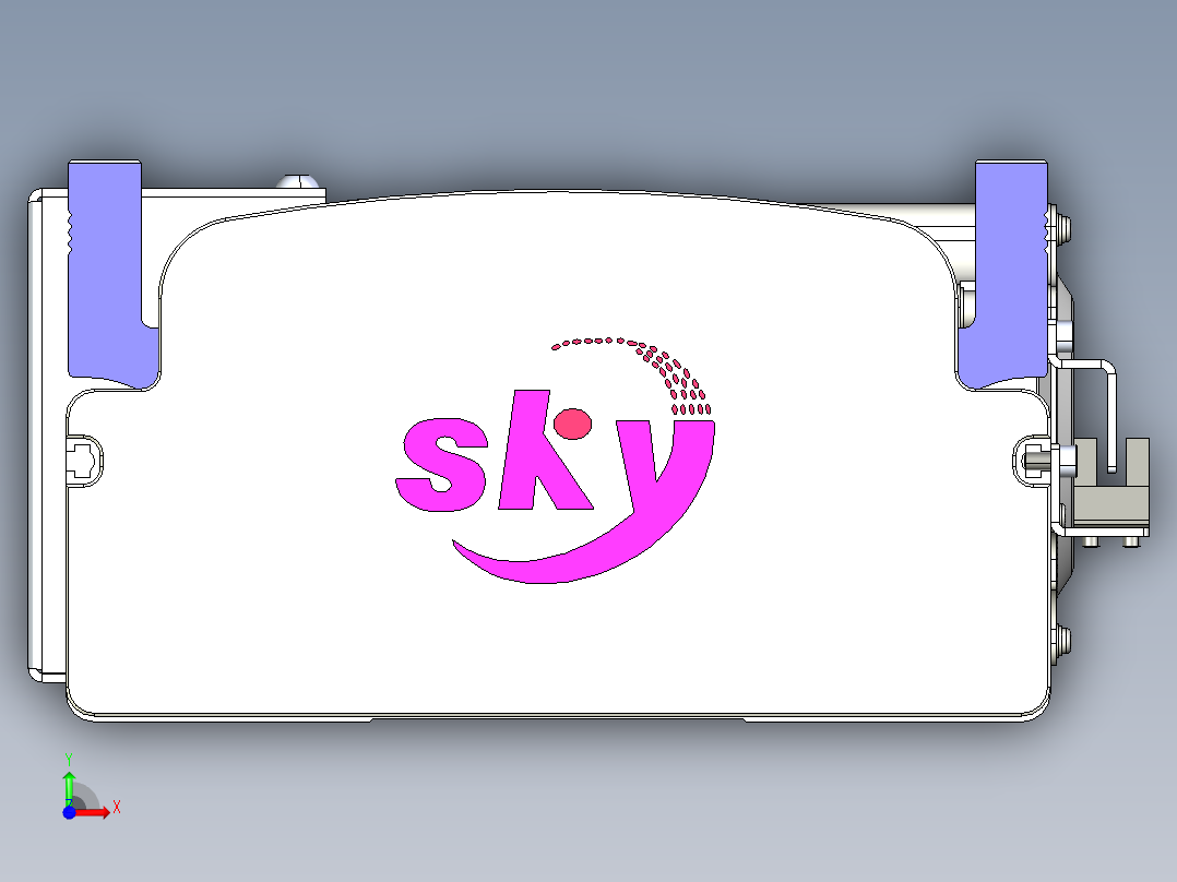 同步带滑台-半封闭B17H-L50-S3500-L-P75-D3前视图