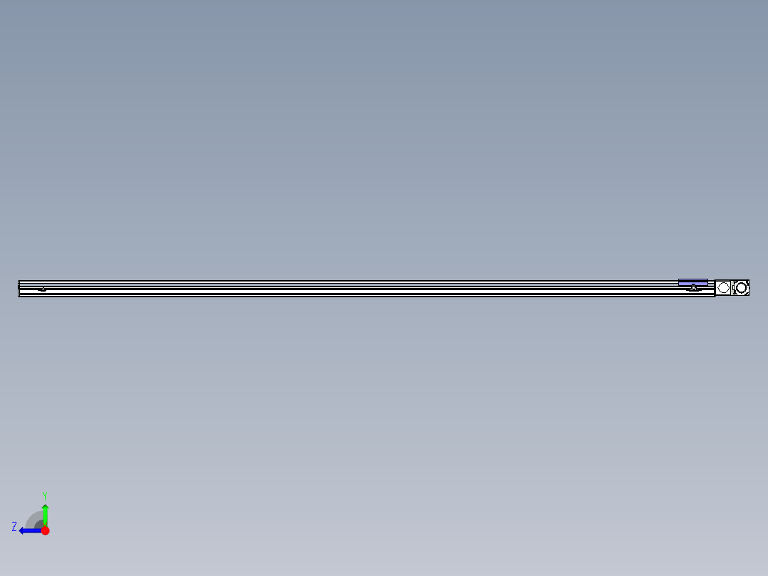 同步带滑台-半封闭B17H-L50-S3500-L-P75-D3右视图