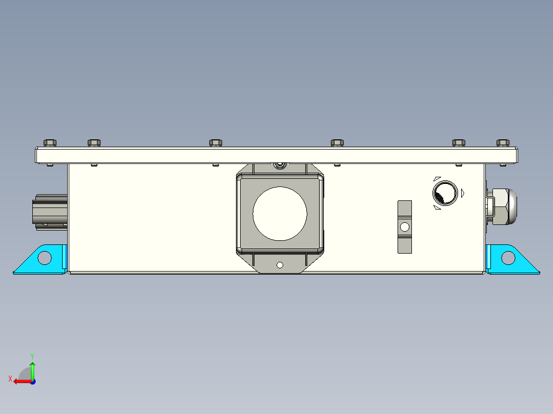 控制连接箱机壳后视图