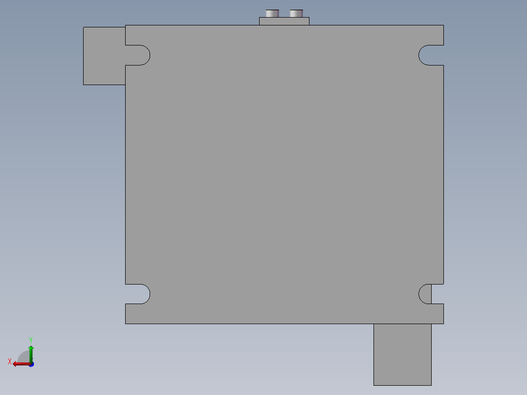 角形轴承箱【轴承座】加工工艺及钻6-φ13孔夹具设计【含UG三维】后视图