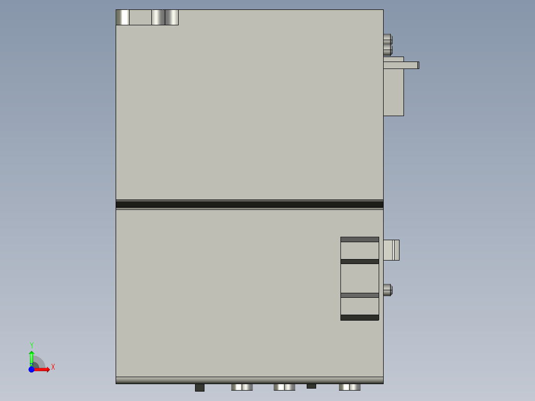 基恩士SL-R12EXG_kc图纸模型前视图