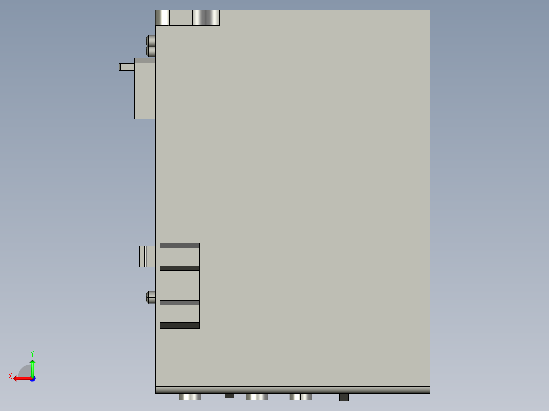 基恩士SL-R12EXG_kc图纸模型后视图
