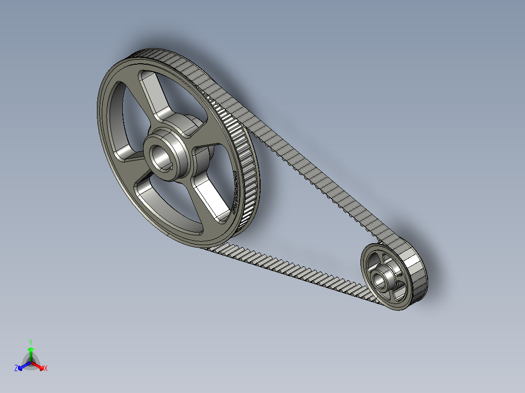 同步带和滑轮--stp三维 <span style='color: red'>3d</span>模型设计图