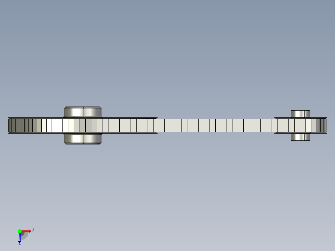 同步带和滑轮--stp三维 3d模型设计图俯视图