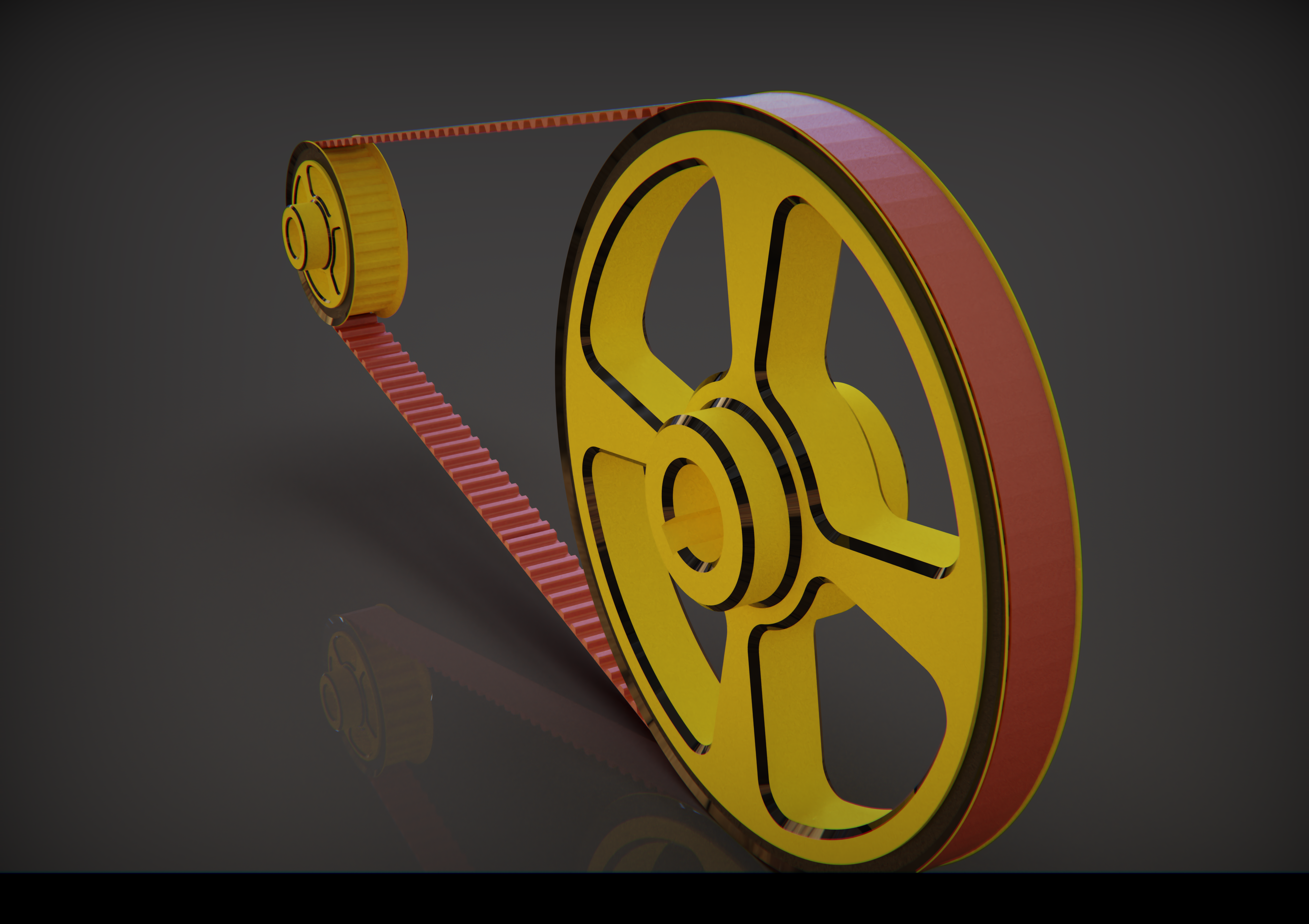 同步带和滑轮--stp三维 3d模型设计图