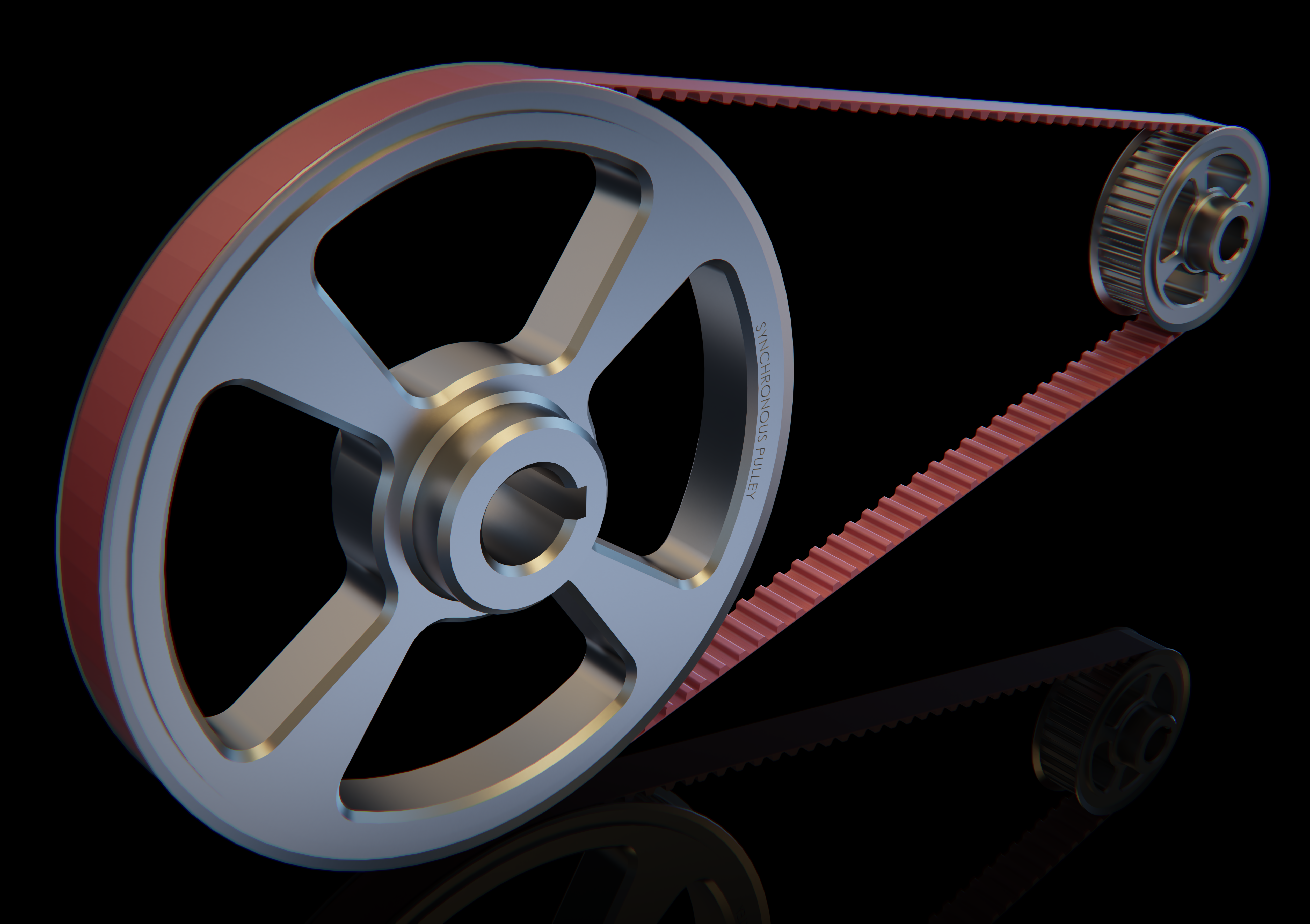 同步带和滑轮--stp三维 3d模型设计图