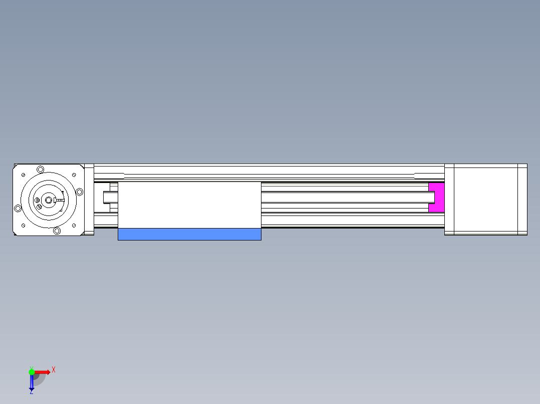 威洛博LB.GB同步带传动--欧规系列GB8-L192-S200-BR-P75-K俯视图