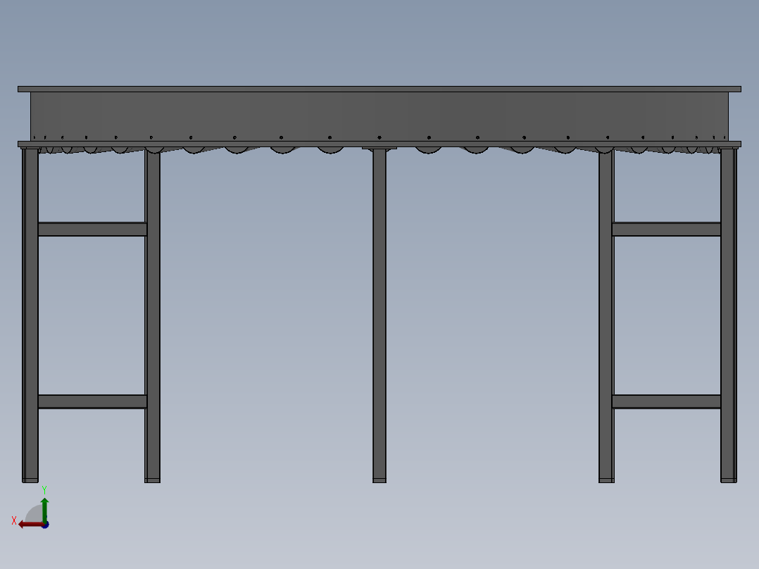圆形滚筒输送机round-roller-conveyor-SW后视图