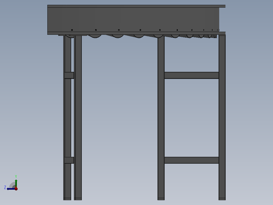 圆形滚筒输送机round-roller-conveyor-SW右视图