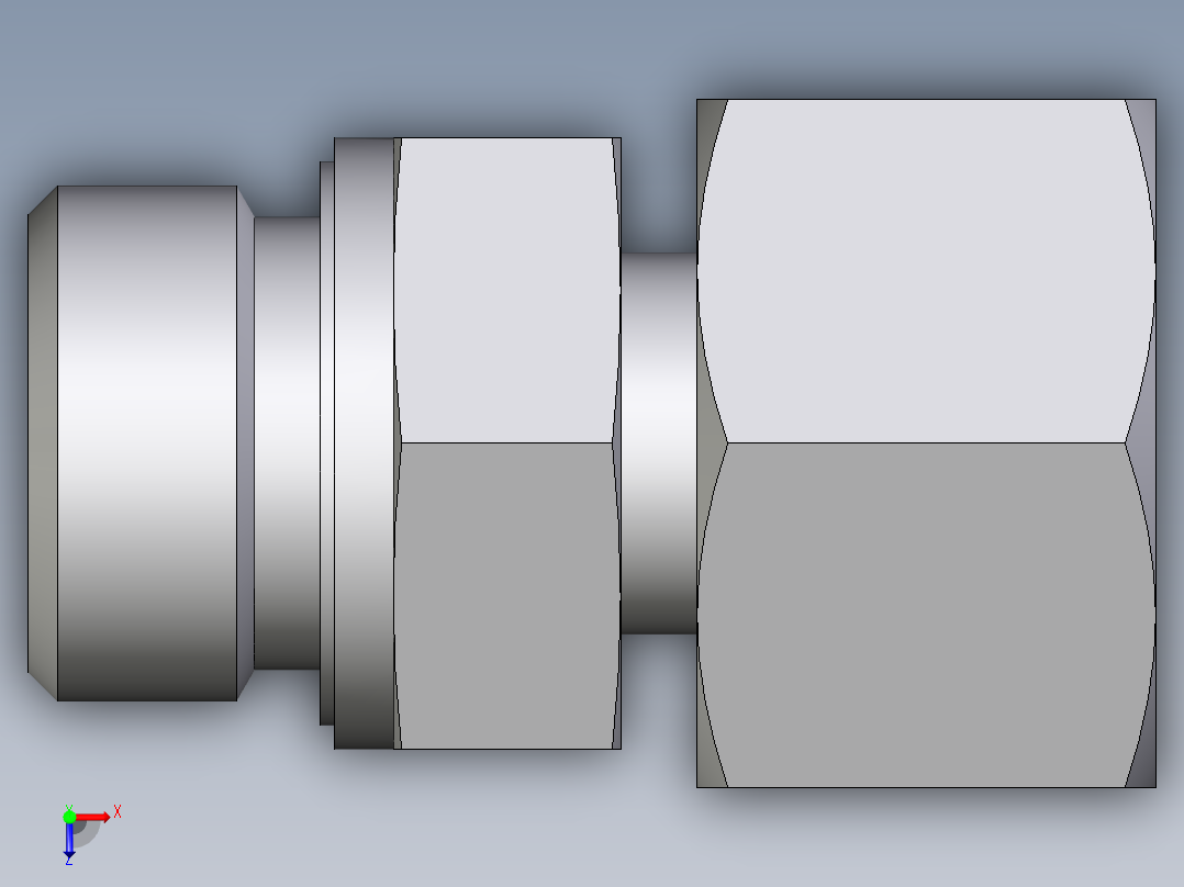 卡套式工业通用硬管接头EO_Standpipe_connector_EVGE20SMEDCF俯视图