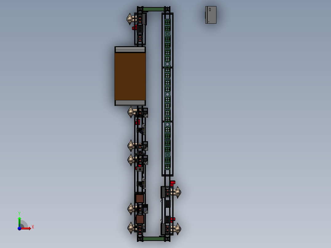 全自动PCB流水作业生产线前视图