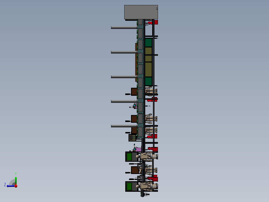全自动PCB流水作业生产线右视图