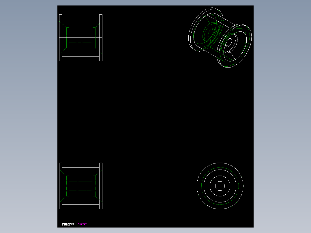 滑輪惰輪FIP-2D多系列多零件图纸模型