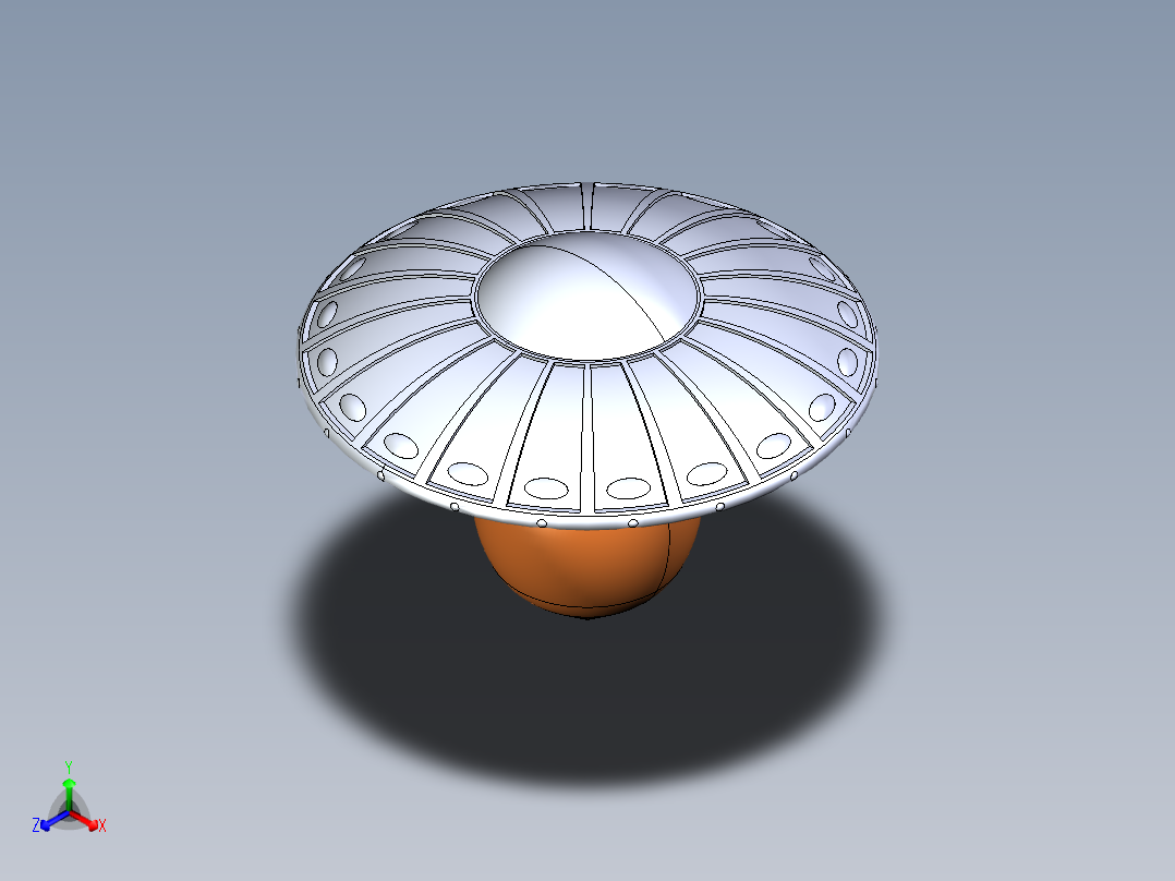ufo外星飞船5正等轴测图