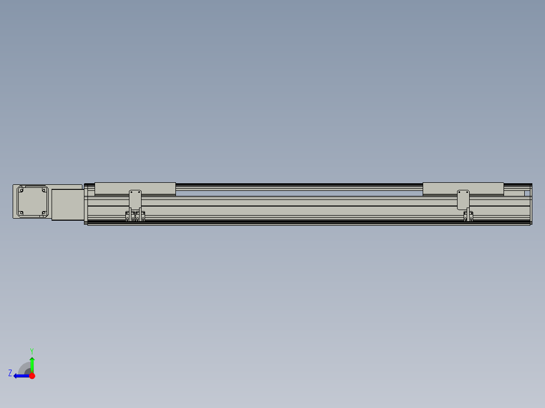直线模组LHB21-L40-S900-BL设计图纸右视图