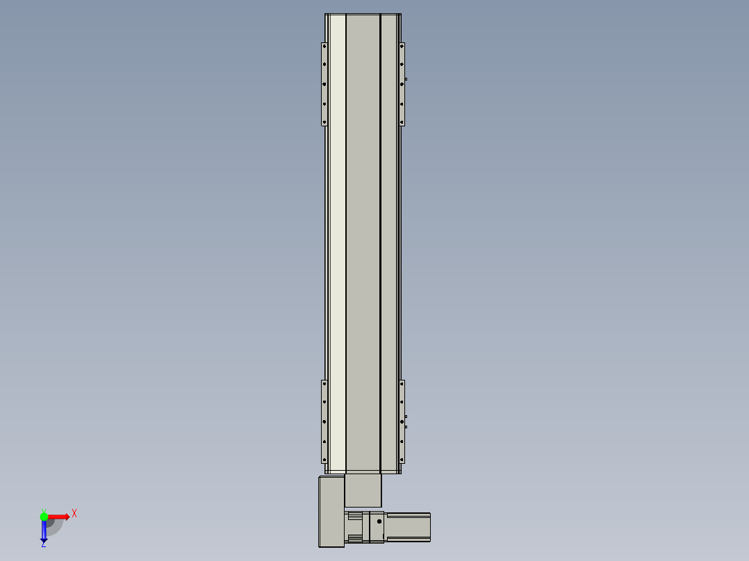 直线模组LHB21-L40-S900-BL设计图纸俯视图