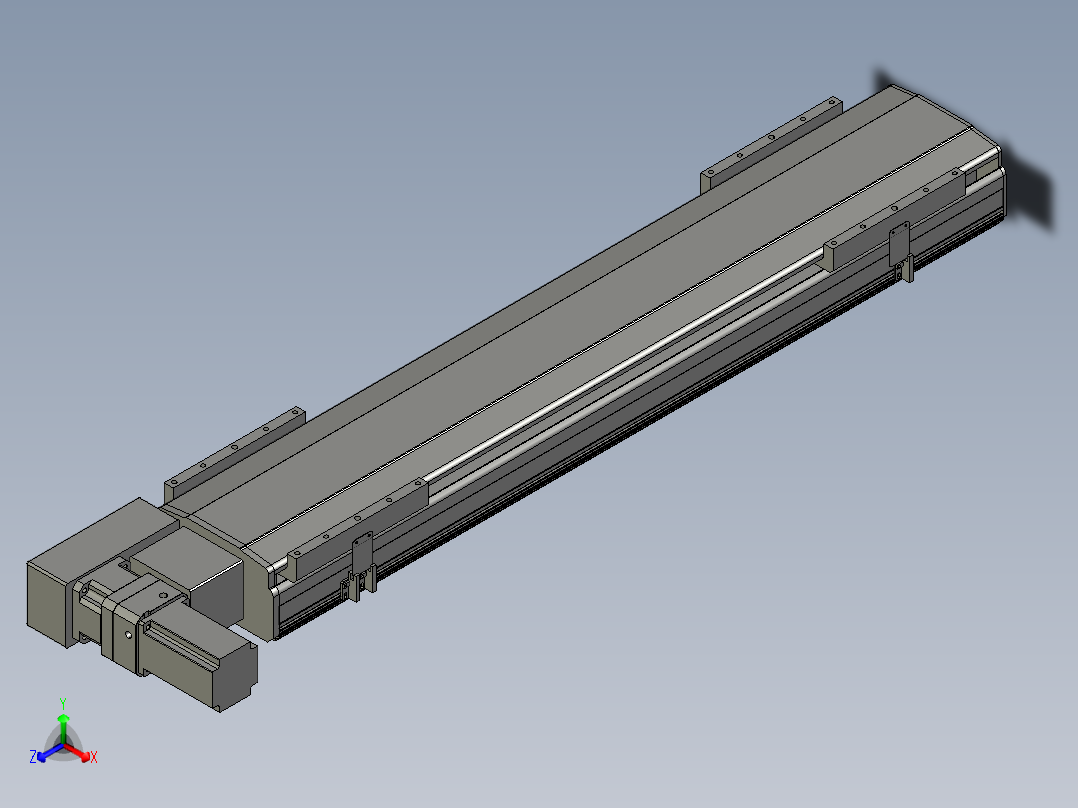 直线模组LHB21-L40-S900-BL设计图纸正等轴测图