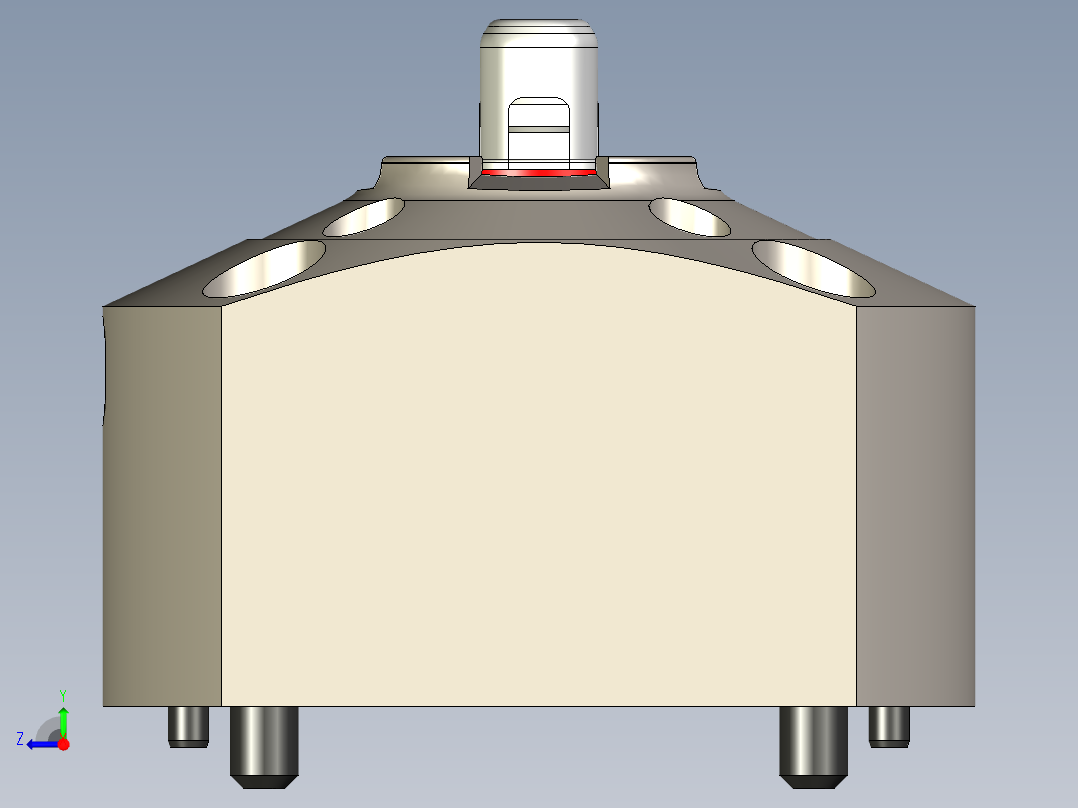 KOSMEKSFA2000-G0N-090多系列多零件图纸模型多系列多零件图纸模型右视图