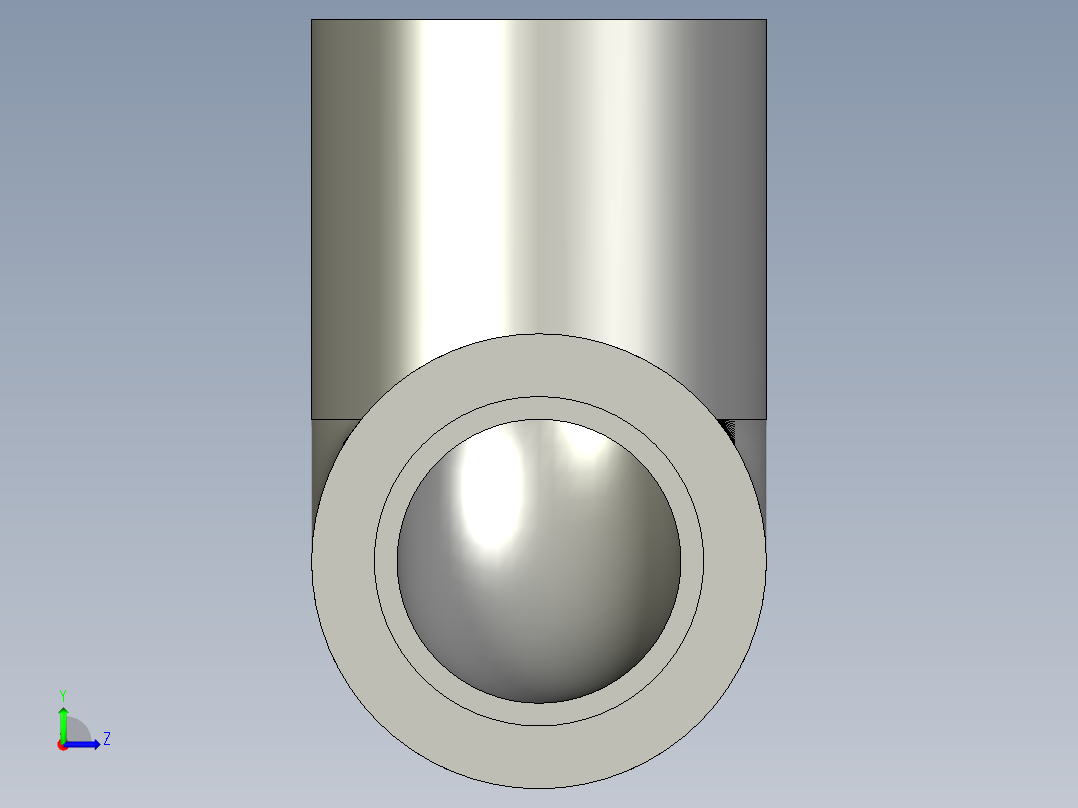 船舶管路系统SeaCor_90Elbow_SxS_37J106005_0.5in左视图