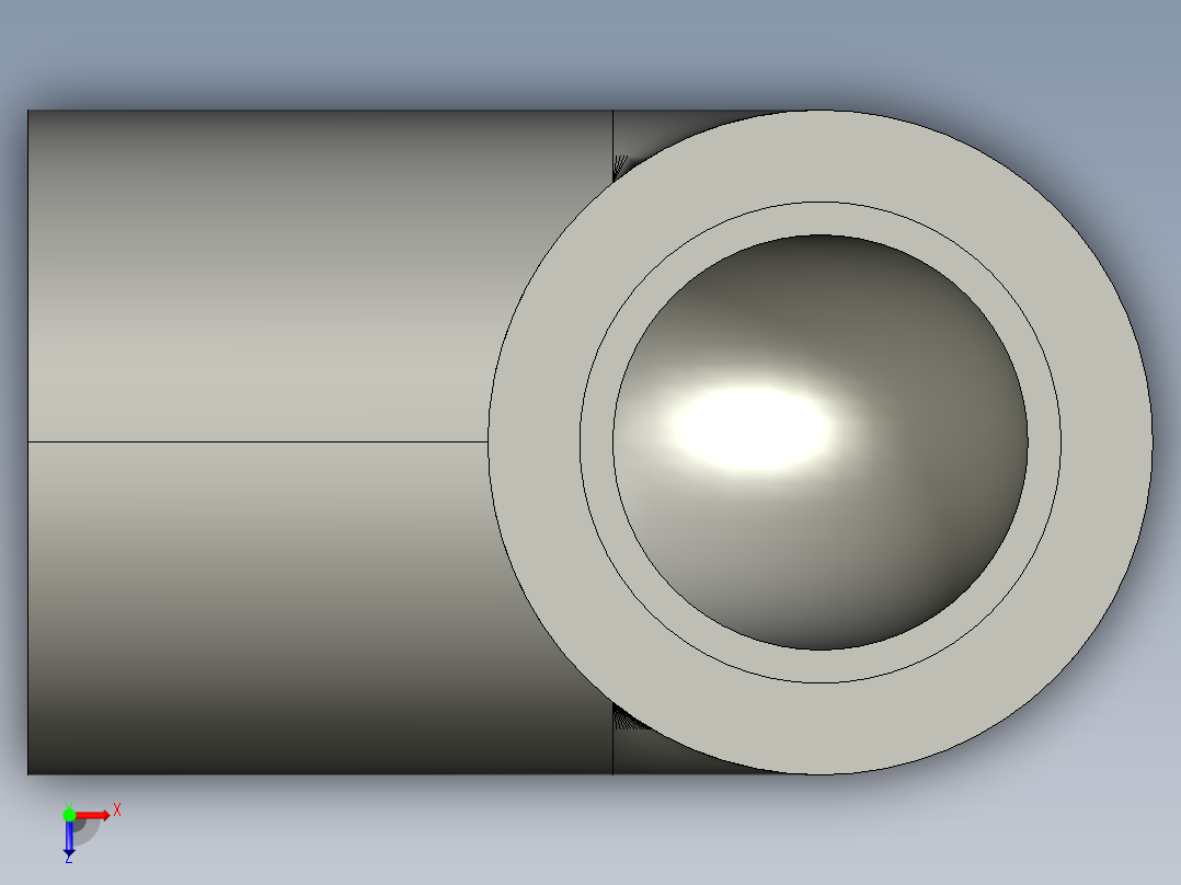 船舶管路系统SeaCor_90Elbow_SxS_37J106005_0.5in俯视图