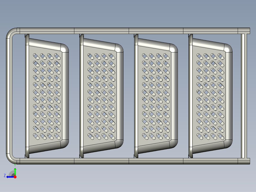 厨房用品货架右视图