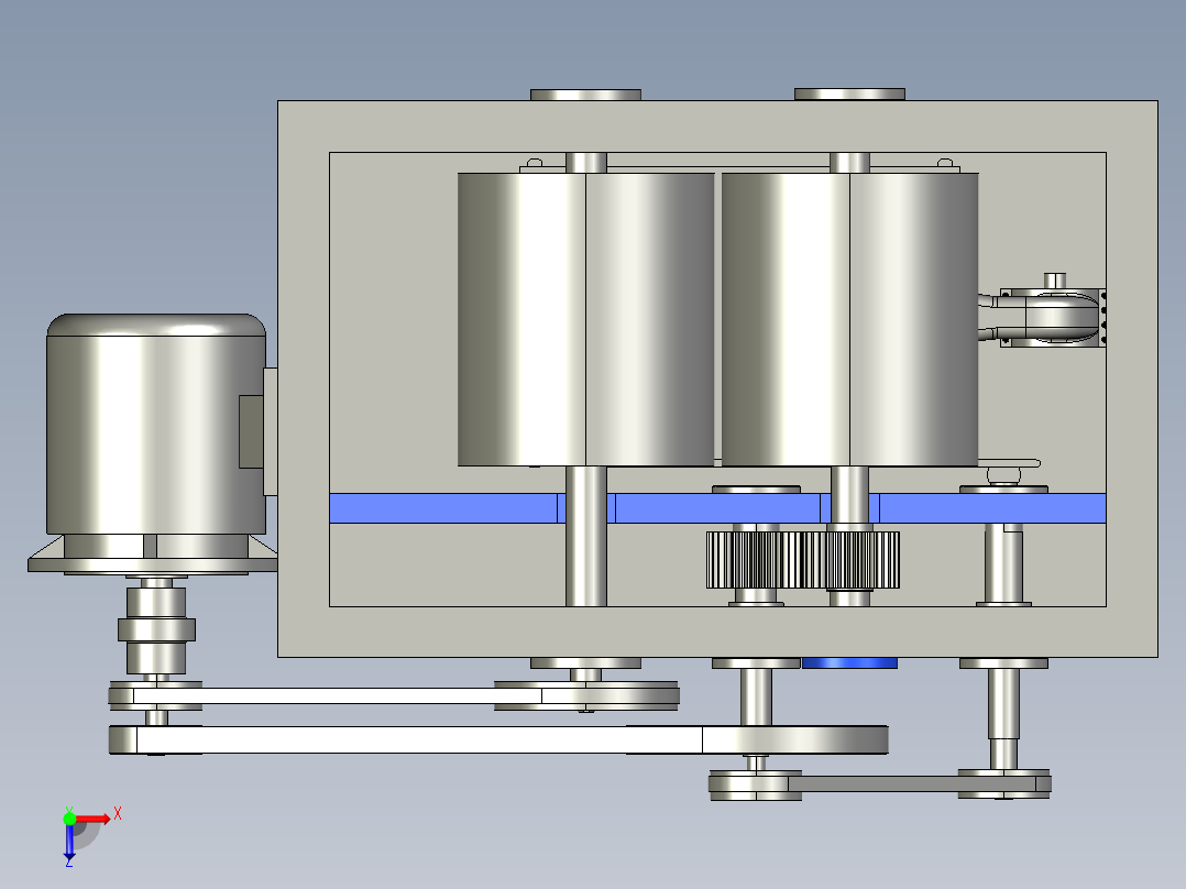 花生脱壳机的设计及运动仿真【三维PROE建模+16张CAD图纸+说明书】俯视图